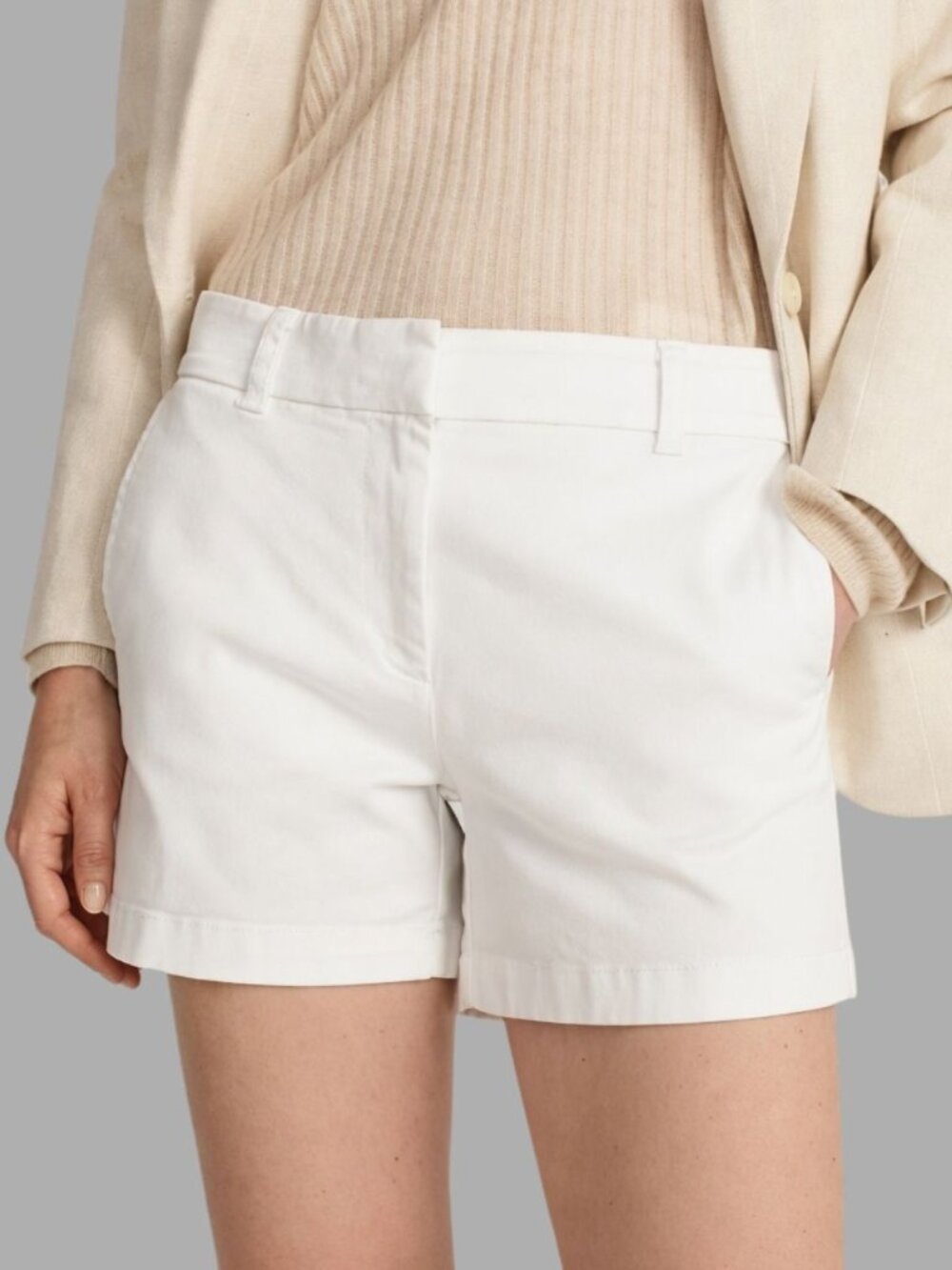 J.Crew Classic Twill Broken-In Chino Short White Size Large 12
